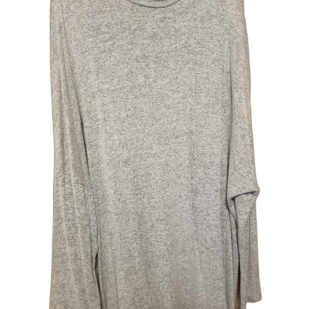 Acemi Cold Shoulder Gray Sweater Y2K Womens Top Sz M